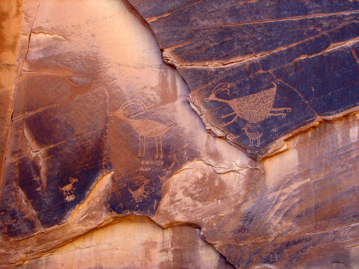 Höhlenmalereien im Monument Valley, 1500 Jahre alt